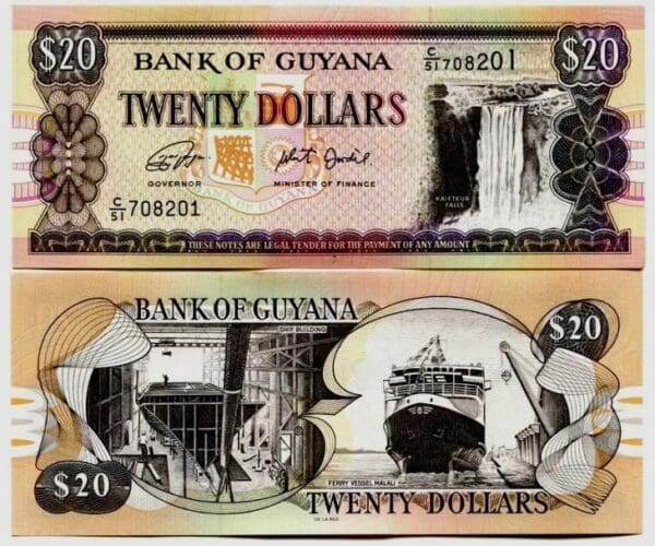 Guyana - 20 Dollars - stav UNC