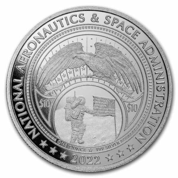 9Fine Mint NASA Meatball Logo Proof 1 oz - Image 2