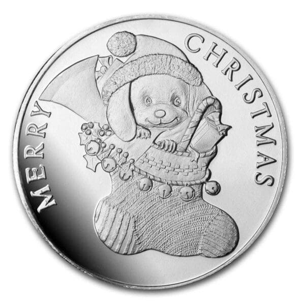 9Fine Mint Stříbrná mince Season's Greetings Merry Christmas 2020 1 Oz USA - Image 2