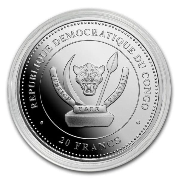 Geiger Edelmetalle 2020 Demokratická republika Kongo Predators Dusicyon 1 oz - Image 2