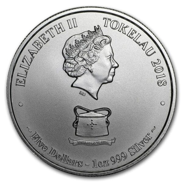 Mince - 2018 Tokelau 1 oz  $ 5 Leopardí žralok - Image 2