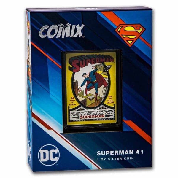 New Zealand Mint Stříbrná mince Superman DC Comix 1 Oz 2022 Niue - Image 3