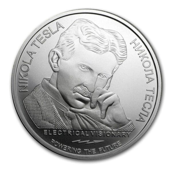 Private Mint 2020 Srbsko  100 Dinar Nikola Tesla: X-Ray BU  1 Oz - Image 2