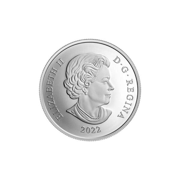 Stříbrná mince diamantový diadém královny Alžběty II 1 oz $20 2022 Kanada - Image 3