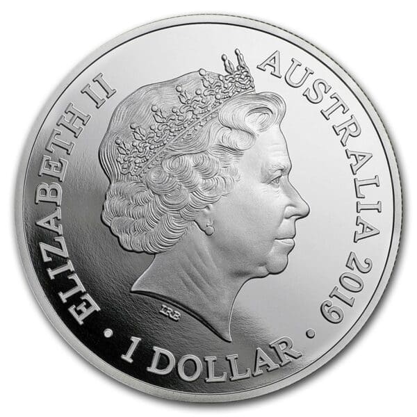 The Perth Mint Australia 2019 Austrálie 1 oz Stříbro $ 1 Delfín BU - Image 2