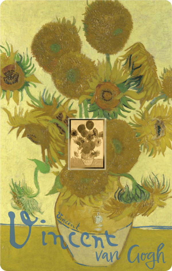 Zlatý slitek 999/1000  Van Gogh Sunflowers Coincard - Image 4