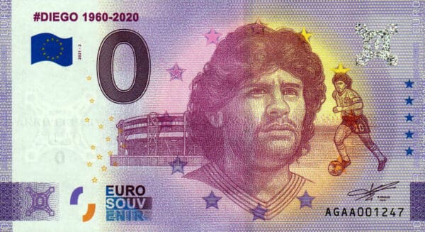 0 Euro DIEGO MARADONA 1960-2020