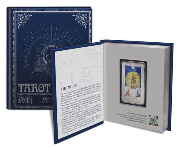 New Zealand Mint Tarot Měsíc 1 Oz Stříbro - Image 3