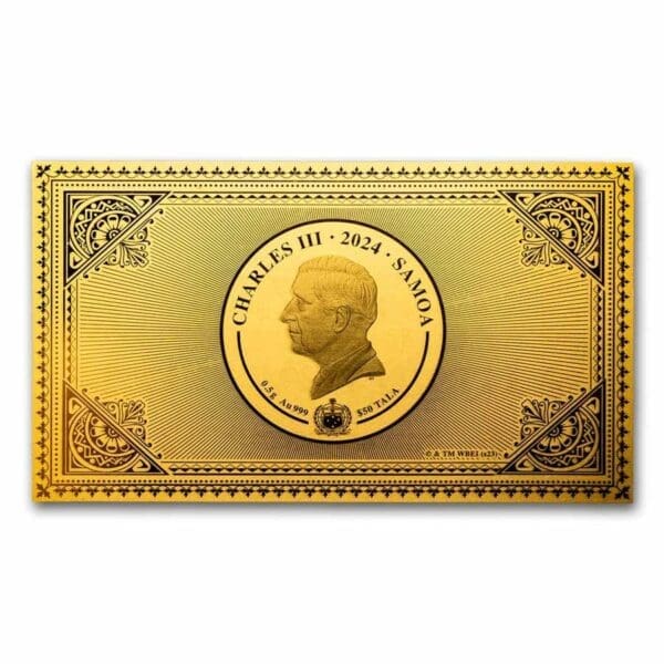 Private Mint 2024 Samoa 1/2 gram Gold Hogwarts Express Ticket - Image 2