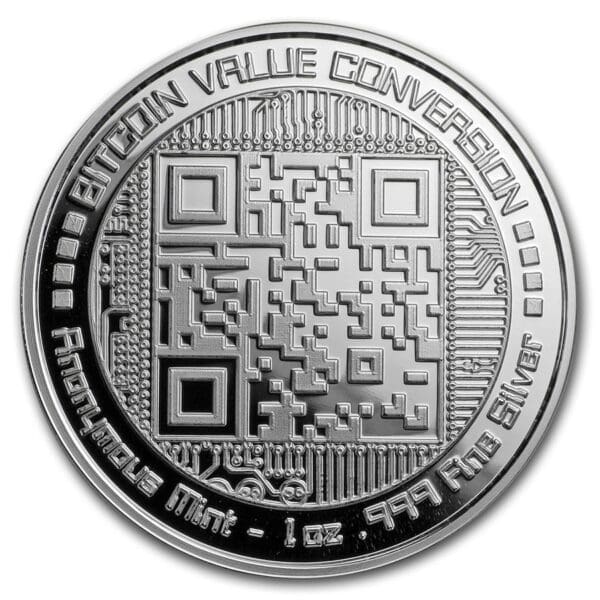 Silver Shield Mince : 1 oz Stříbrná mince  Bitcoin Value Conversion - Image 2