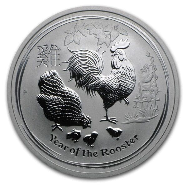 The Perth Mint Australia Lunar-Rok Kohouta 2017 BU 1/2 Oz Ag