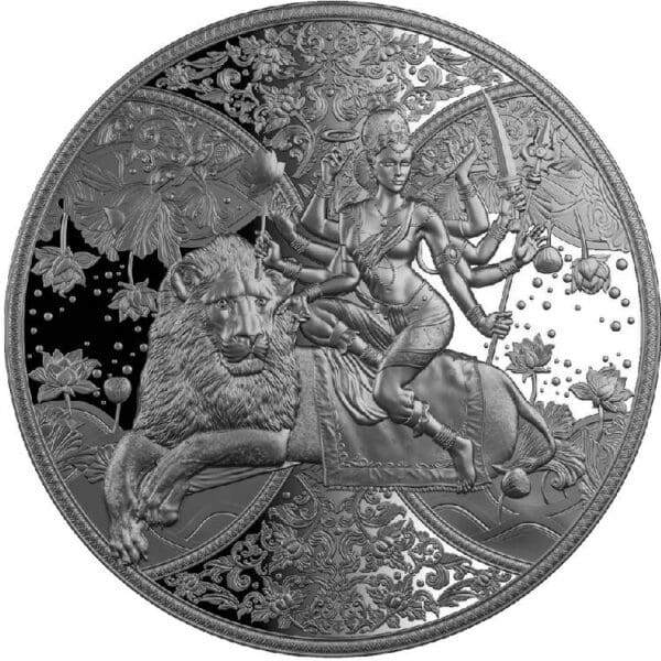 DURGA 2023 2000 franků CFA 1 oz stříbrná mince Kamerun Le Grand Mint