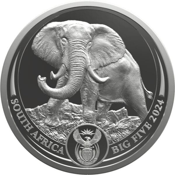 Big Five-Slon Stříbrná mince 1 Oz